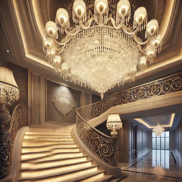 01 - Bring Sophistication To Your Stairway With Stunning Chandelier Ideas