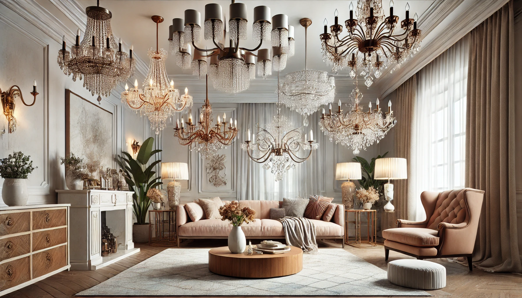 01 - Chandeliers Ideas To Transform Your Living Room Elegantly