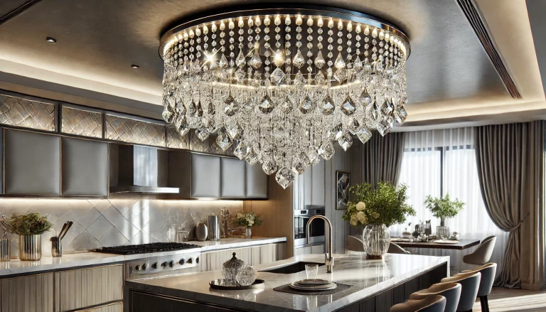 01 - Transform Your Kitchen With Eye-Catching Chandelier Ideas