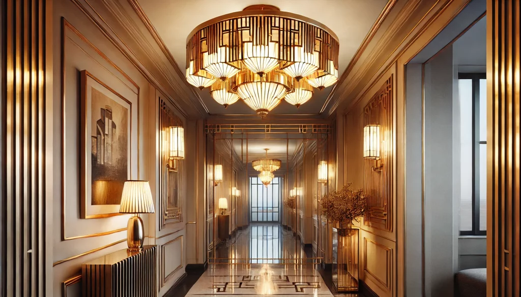 04 - Hallway With Deco Dream Ideas Light Golden Paths