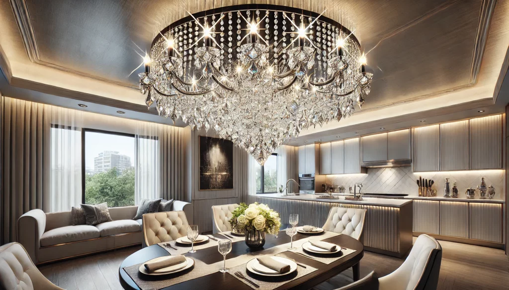 06 - Kitchen Chandeliers For A Touch Of Glamour